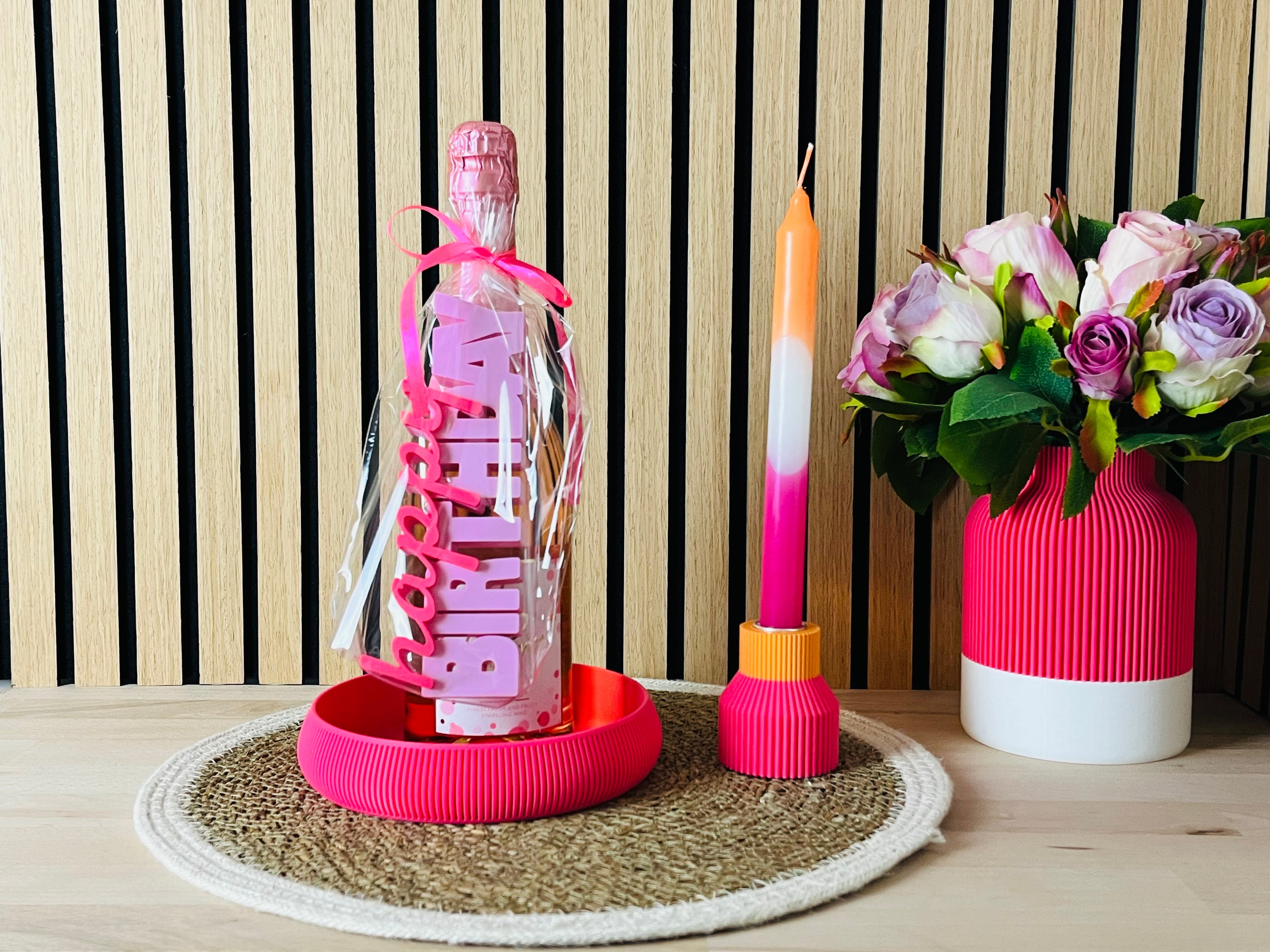 Vase - gerippt
