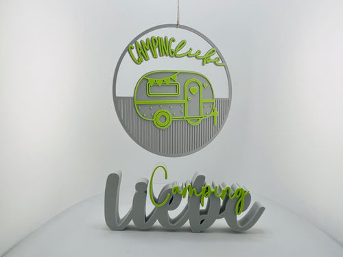 Campingliebe – Dekobundle aus Loop & Schriftzug