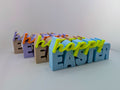 bymelli schriftzug "happy easter" mehrfarbige osterdeko aus 3d druck