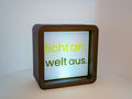 moodplate - licht an. welt aus.
