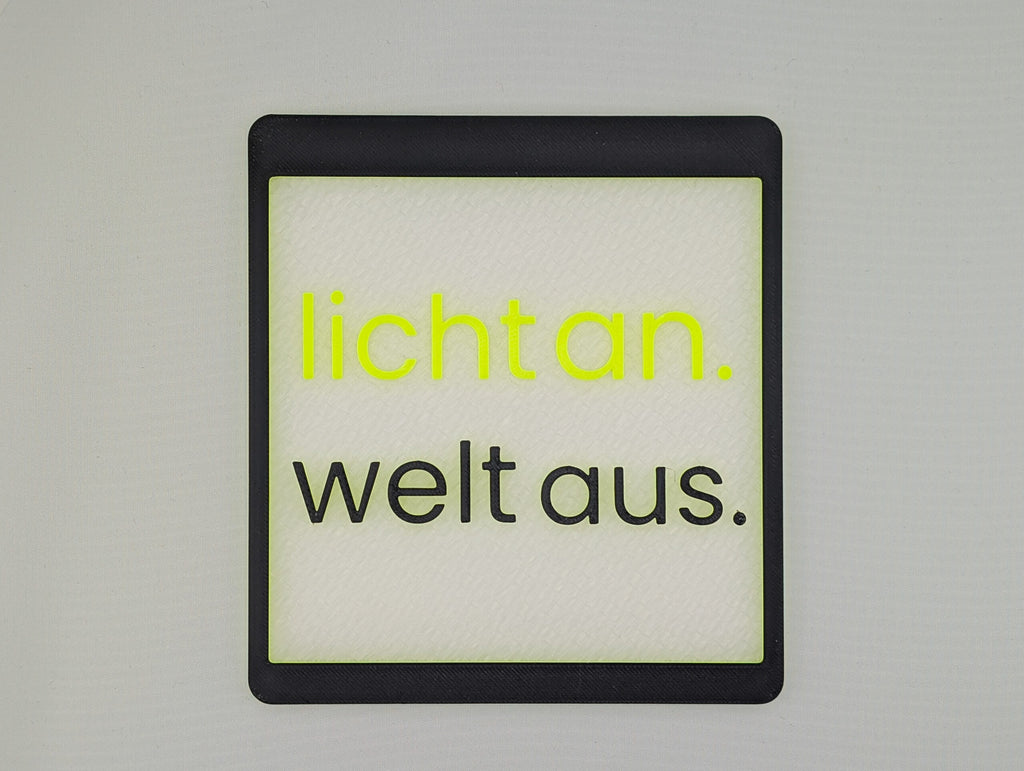 moodplate - licht an. welt aus.